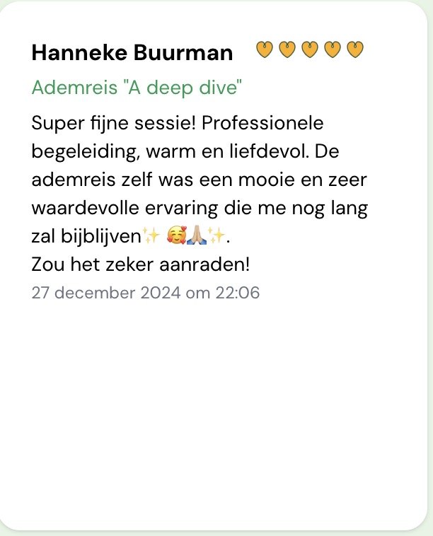 Ervaring van een deelnemer aan een ademsessie