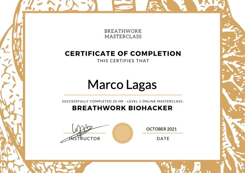 Certivicaat Marco Lagas Breathwork Bioha