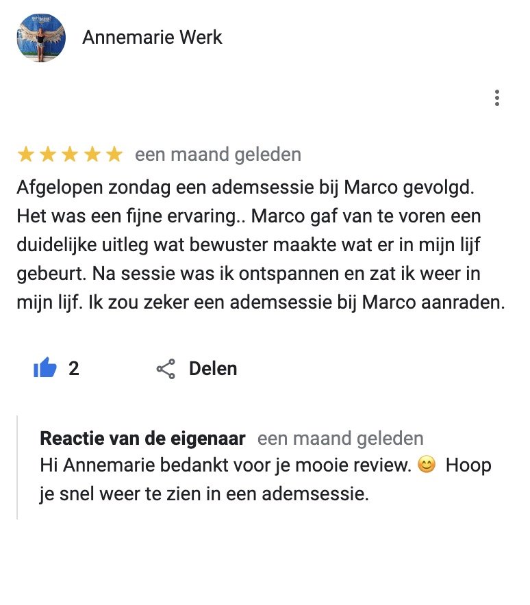 Ervaring van een deelnemer aan een ademsessie