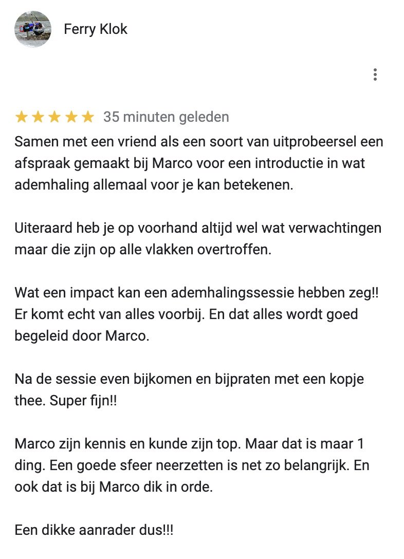 Ervaring van een deelnemer aan een ademsessie
