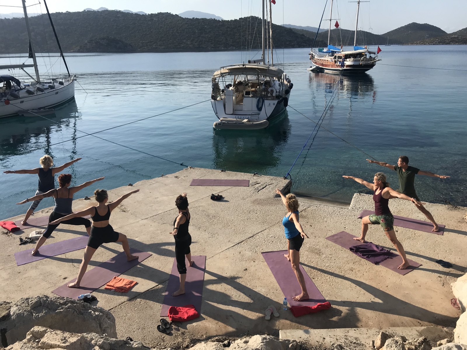 Yoga bij boot